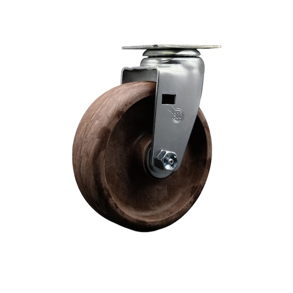 6'' High Temp Glass Filled Nylon Wheel Swivel Caster with Bronze Bearing